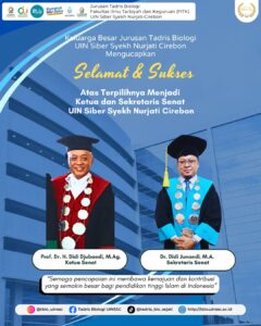 Prof. Dr. Dedi Djubaedi, M.Ag dan Dr. Didi Junaedi, M.A. terpilih secara Aklamasi sebagai Ketua dan Sekretaris Senat UIN Siber Syekh Nurjati Cirebon