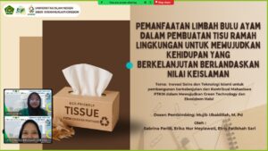 Karya Ilmiah mahasiswa Tadris Biologi meraih Penghargaan pada Lomba Karya Tulis Ilmiah Forum Dekan Saintek PTKIN 2025