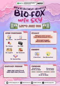 HIMBIO IAIN Syekh Nurjati Cirebon akan mengadakan "BIO-FOX WITH SKY"