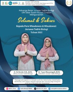 Wisuda Sarjana Tadris Biologi Universitas Islam Negeri Siber Syyekh Nurjati Cirebon