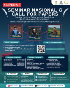 Pendidikan Berkualitas dan Konservasi, tema SIPENA 1, Seminar Nasional tadris Biologi