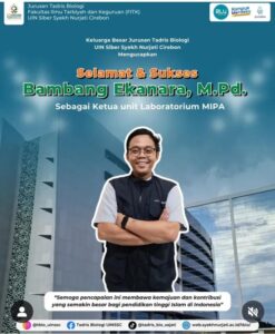 Selamat & Sukses  Atas dilantiknya Bambang Ekanara, M.Pd.  Sebagai Ketua Unit Laboratorium MIPA