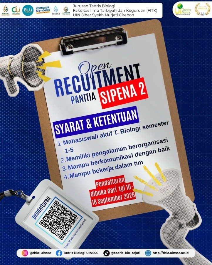 Wujudkan Event Akademik Berkualitas, Jurusan Tadris Biologi UINSSC Buka Perekrutan Panitia SIPENA 2