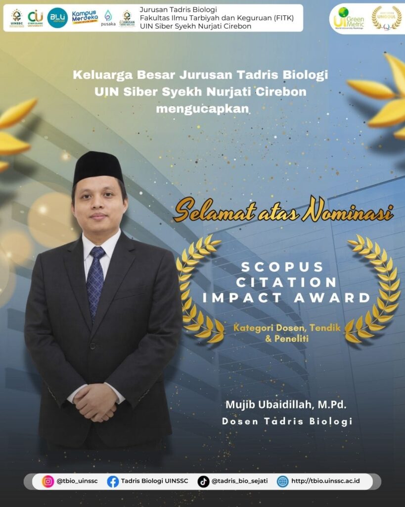Apresiasi bagi Mujib Ubaidillah, M.Pd. dalam Scopus Citation Impact Award 2025